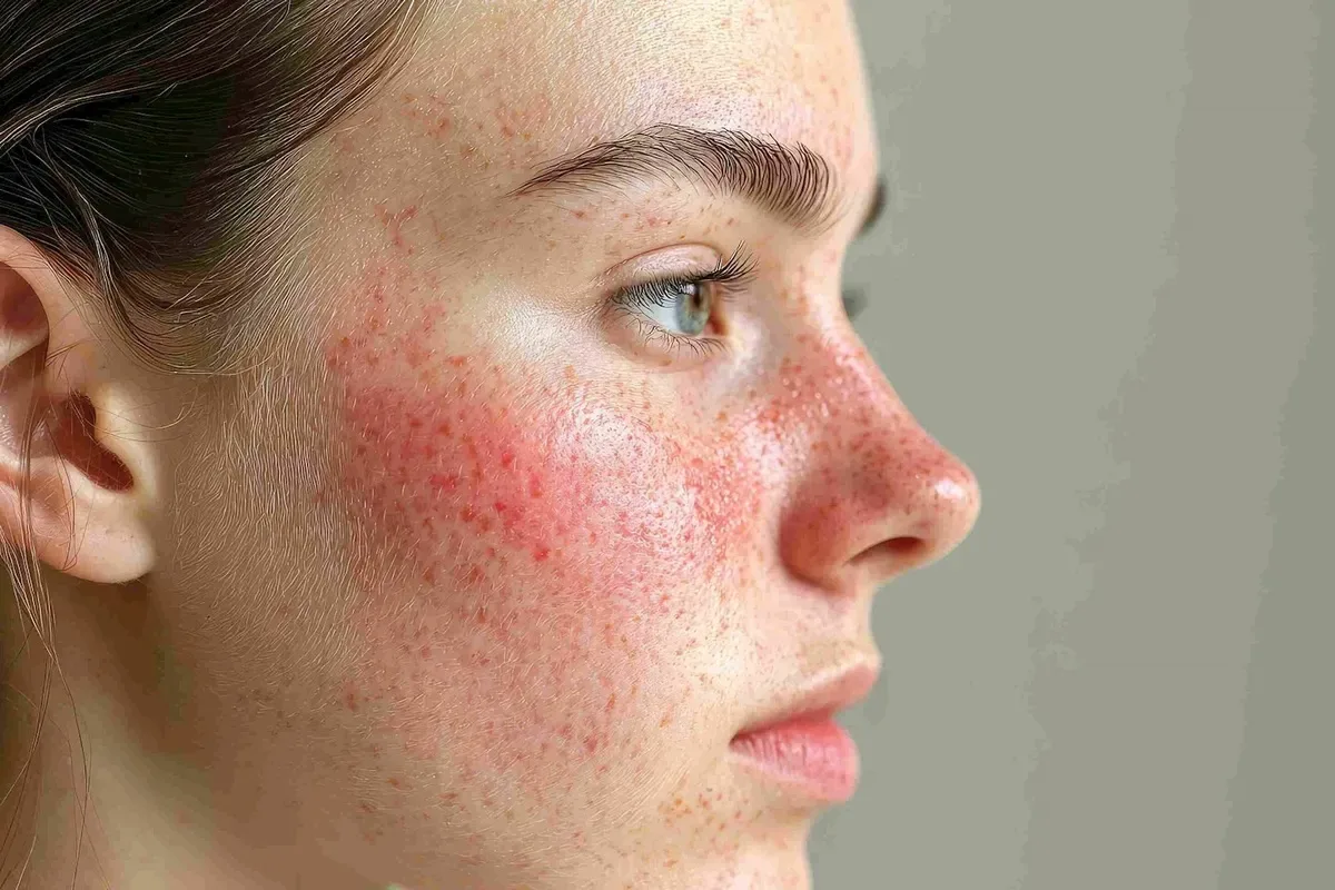Butterfly rash associated with lupus